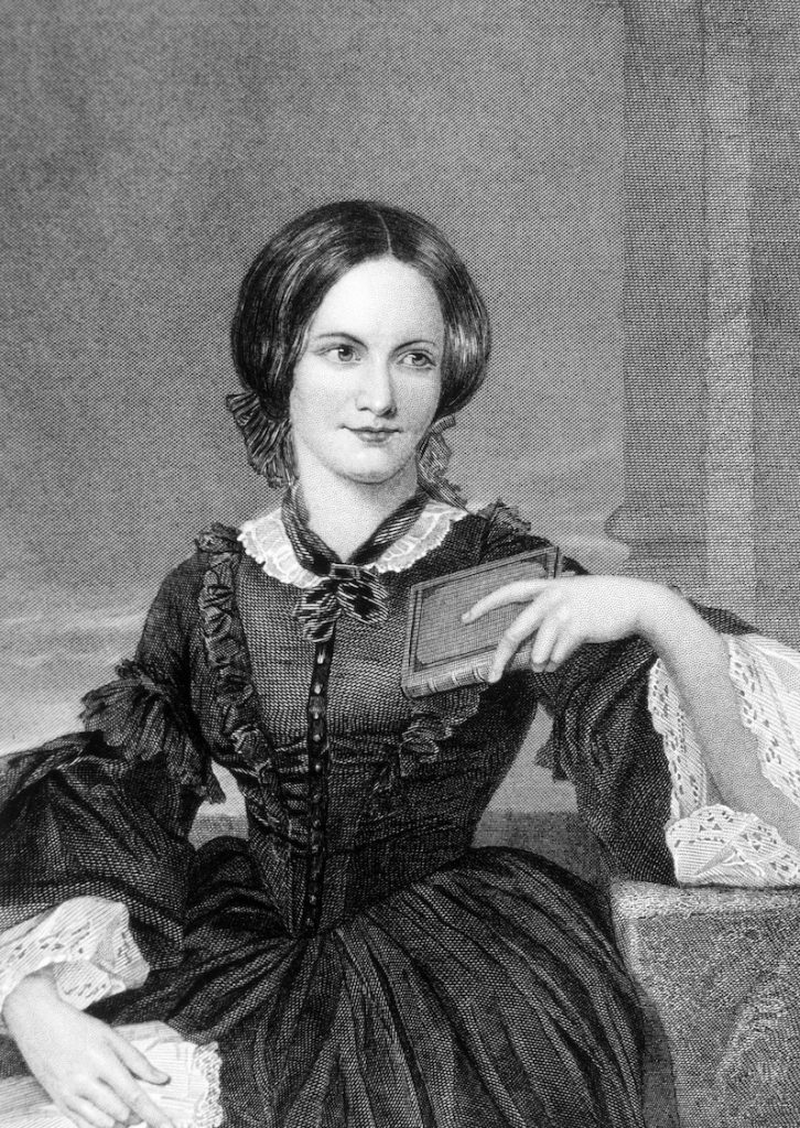 An engraving of Charlotte Bronte from the 19th century